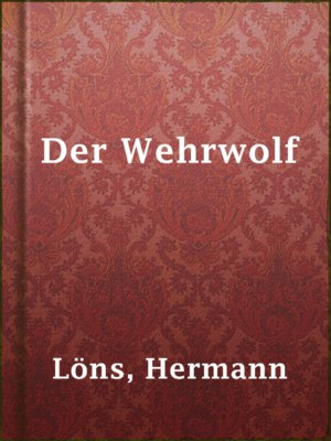 cover image of Der Wehrwolf